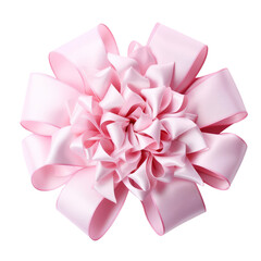 floral patterned gift bow isolated on transparent or white background