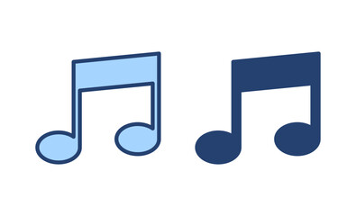 Music icon vector. note music sign and symbol