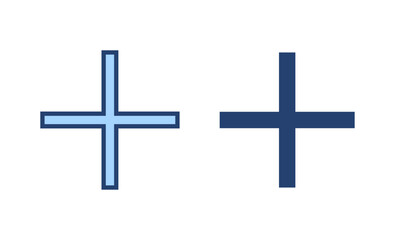 Plus icon vector. Add plus sign and symbol
