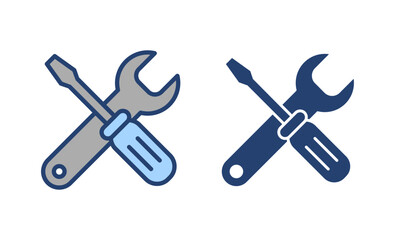 Repair tools icon vector. tool sign and symbol. setting icon. Wrench and screwdriver. Service