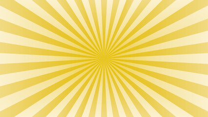 金色系ベースの効果線の背景イラスト　アスペクト比16：9バージョン