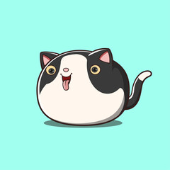 Chibi Cat Vector Illustration