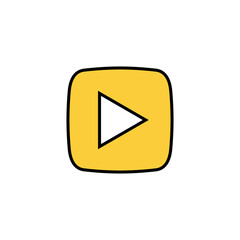 Play Icon vector for web and mobile app. Play button sign and symbol