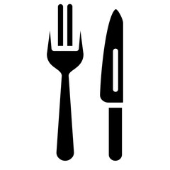 Fork and knife Icon style