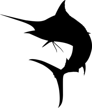 recommend clip art: Marlin fish silhouette vector art