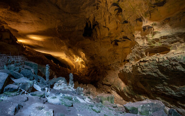 Natural Light and Artificial Light In Carlsbad Caverns
