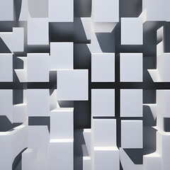 abstract background with 3d squares AI generative