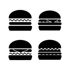 Fototapeta premium Burger icon vector. hamburger logo icon. fast food icon