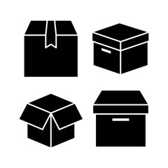 Box icon vector. Box sign. delivery package. parcel box.