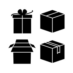 Box icon vector. Box sign. delivery package. parcel box.