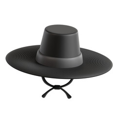 3D illustration of a fashionable hat