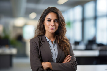 An Innovative and Confident Businesswoman Strategizing and Achieving Success in the Corporate World