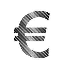 Fototapeta premium Euro icon on white.