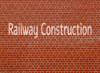 Obraz premium Railway Construction: Building and maintaining railway tracks and associated structur