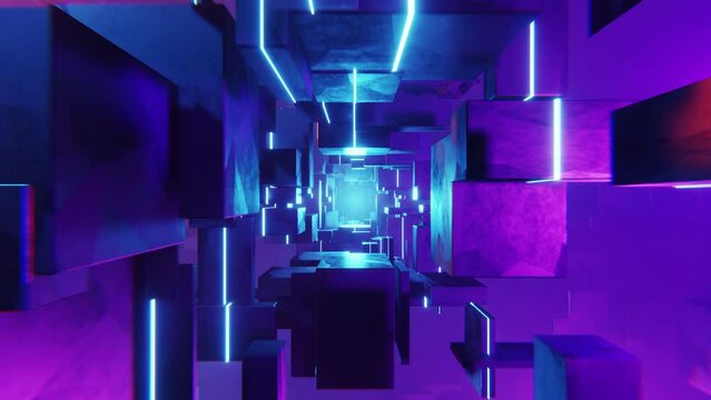 Infinite Cubes Tunnel Loop