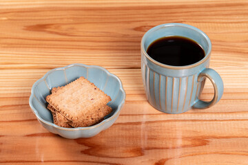 コーヒーとビスケット