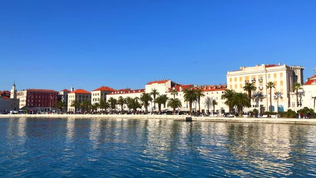 Riva Split waterfront. Riva Promenade. Split, Croatia.