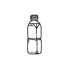 vector illustration of drink bottle outline