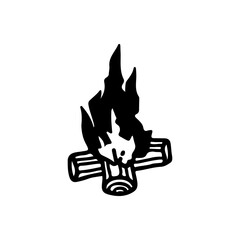bonfire illustration vector with concept