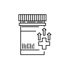 Vitamins improve health outline icon