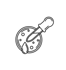Blood test outline icon