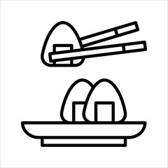 Onigiri vector icon. Modern, simple flat vector illustration for website or mobile app. vector illustration on white background