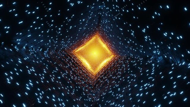 Abstract Sci-fi City VJ Loop 4k 3d architecture matrix music edm seamless loop