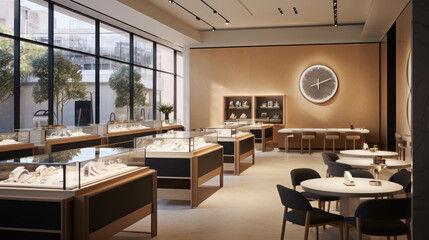 Modern Jewelry store with modern style - obrazy, fototapety, plakaty