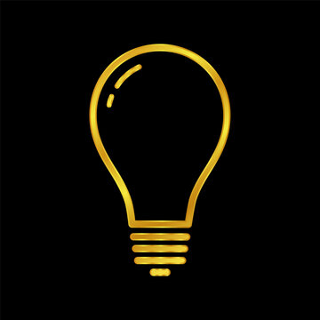 gold colored lightbulb illustration