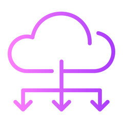 cloud computing gradient icon