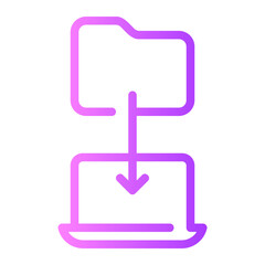 Obraz premium transfer data gradient icon