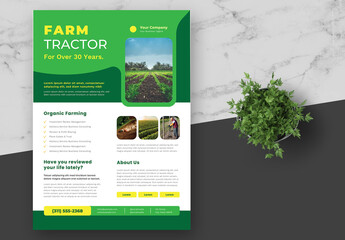 Green Yellow Agricultural Promotion Flyer
