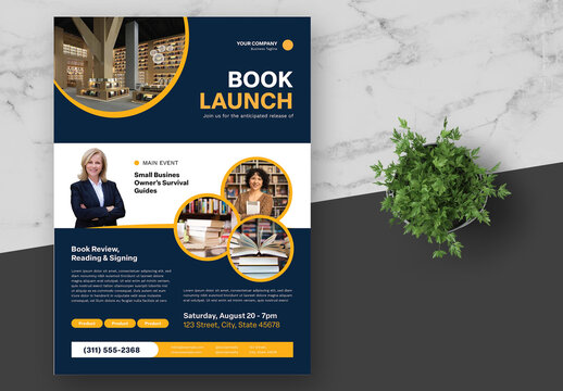Blue Orange Book Launching Event Flyer