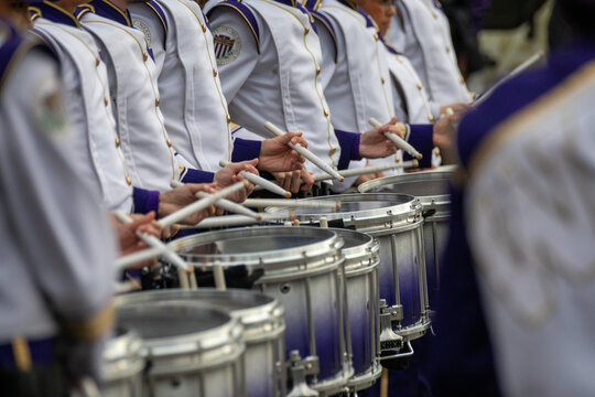 School Marching Band Drummers