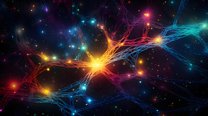 Obraz premium Virtual reality of Artificial Intelligence. Generated AI