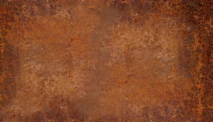 Foto op Canvas Grunge rusty orange brown metal corten steel stone background texture banner panorama © Uuganbayar