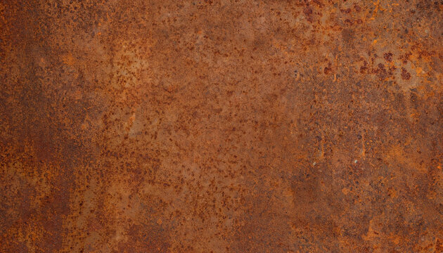 Grunge rusty orange brown metal corten steel stone background texture banner panorama