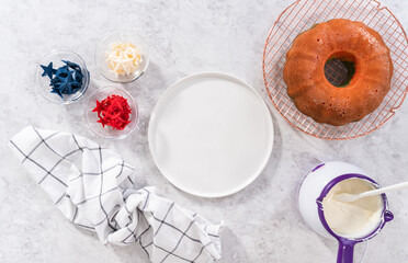July 4th bundt cake