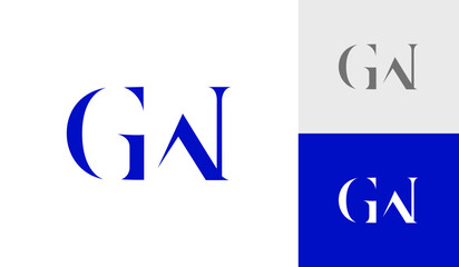 Letter GW initial monogram logo design