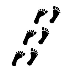footprint illustration vector logo template, walking icon