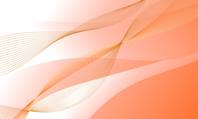 orange lines wave curves abstract background