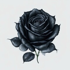 "Enigmatic Ebon Blossom: Captivating Black Rose Artwork on Adobe Stock - A Tale of Intrigue and Allure!"