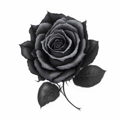 "Enigmatic Ebon Blossom: Captivating Black Rose Artwork on Adobe Stock - A Tale of Intrigue and Allure!"
