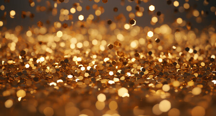 Gold stars dots scatter texture confetti background