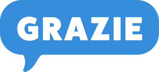 Grazie Speech Bubble