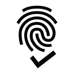 Thumb, print, accepted icon