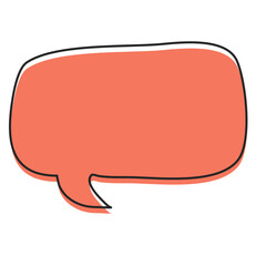 Cute Bubble speech Hand drawn element