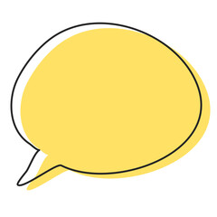 Cute Bubble speech Hand drawn element