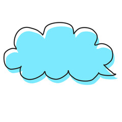 Cute Bubble speech Hand drawn element