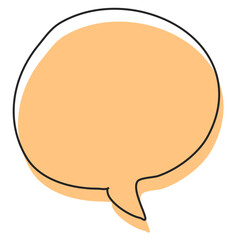 Cute Bubble speech Hand drawn element